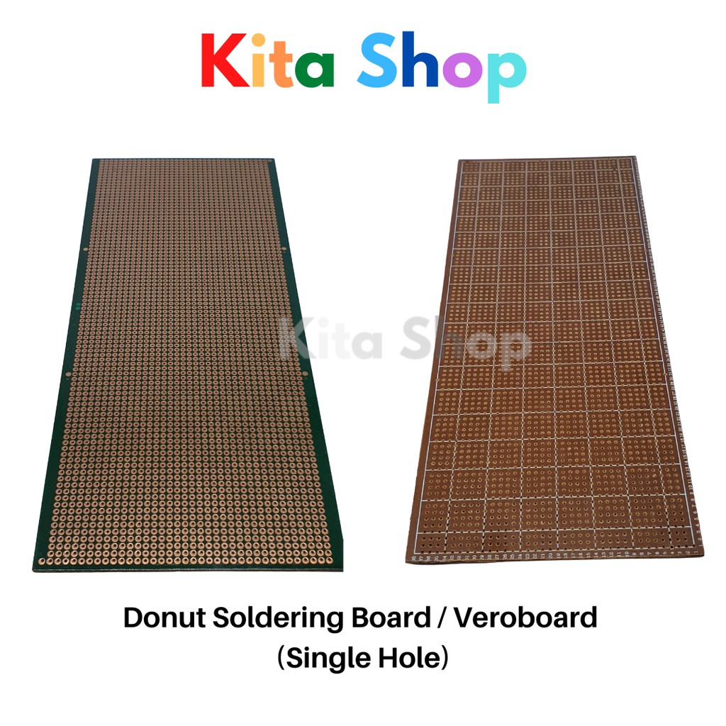 Donut Soldering Board / Veroboard / Strip Board (Single Hole) Shopee