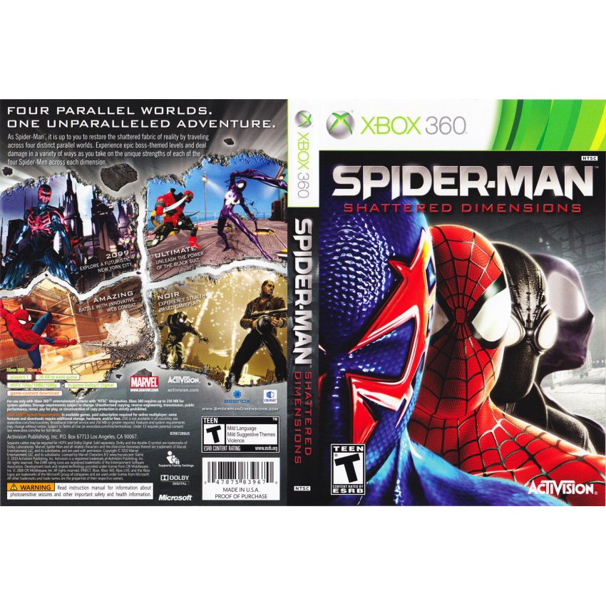 Spider man shattered dimensions deals xbox one backwards compatibility