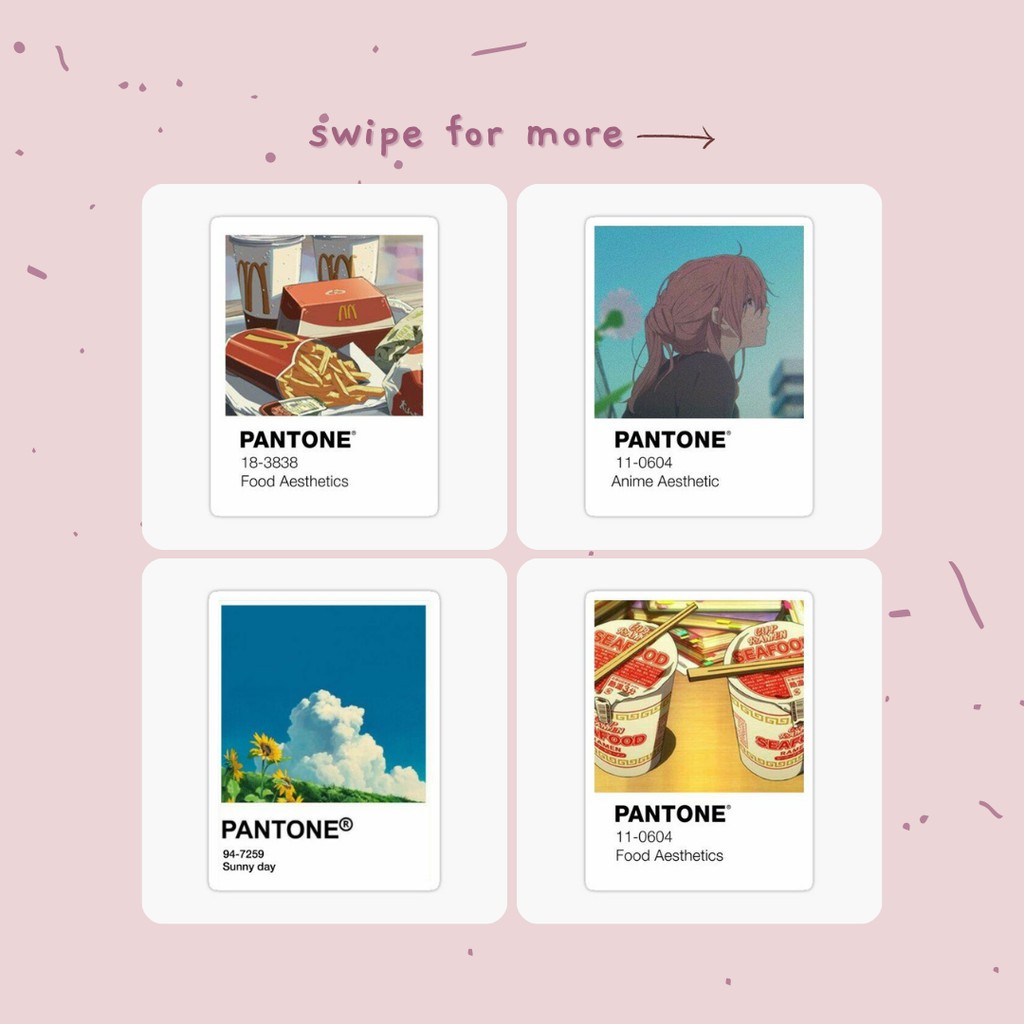 Pantone Anime Aesthetic Journal Stickers | Shopee Malaysia