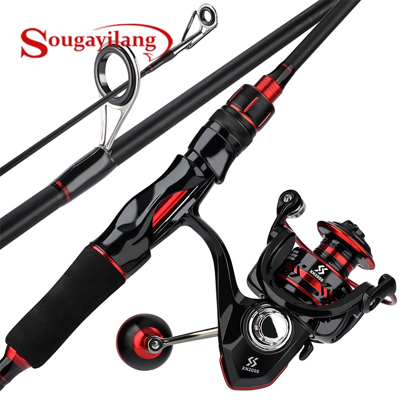 Sougayilang Fishing Rod Reel Set 1.8/2.1M Spinning Fishing Rod 12+
