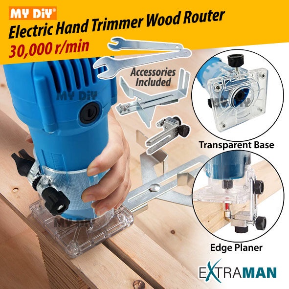 MYDIYHOMEDEPOT - EXTRAMAN WOOD TRIMMER MACHINE 720W WOOD TRIMMER ROUTER ...