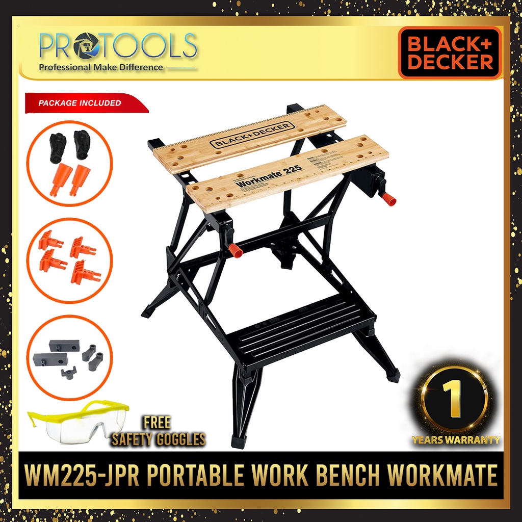 BLACK & DECKER WM225-JPR Portable Work Bench Workmate | Shopee Malaysia