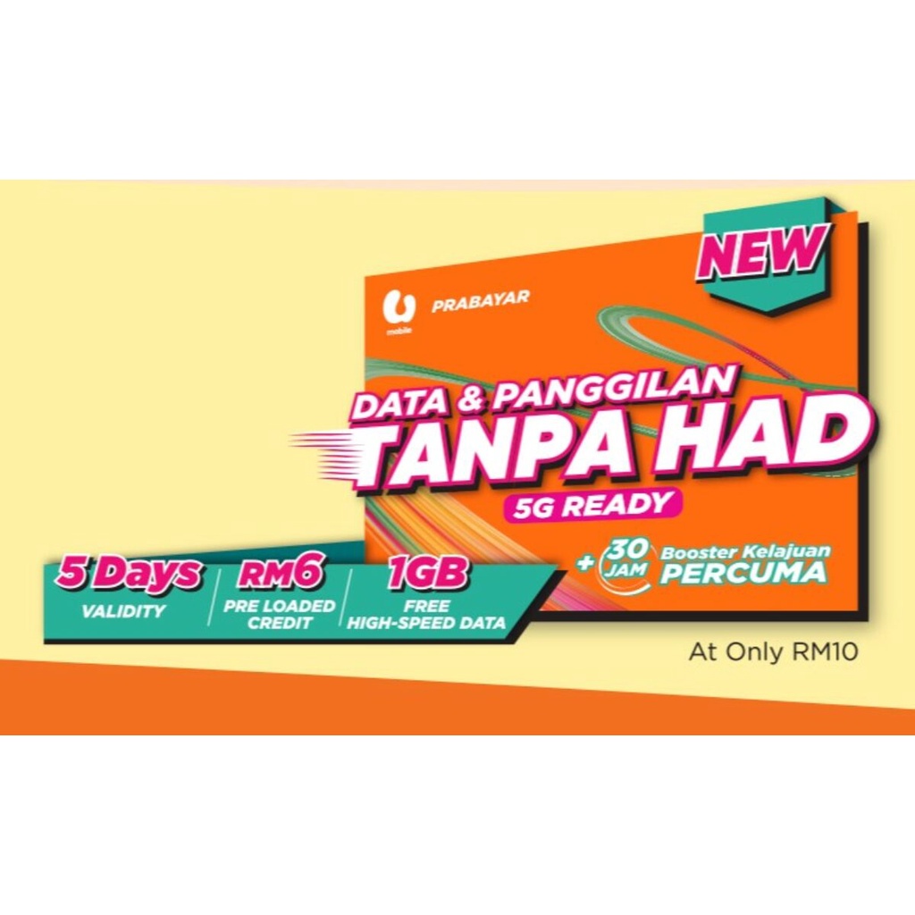 Umobile Prepaid Sim Card Unlimited Data Tanpa Had Data Shopee Malaysia