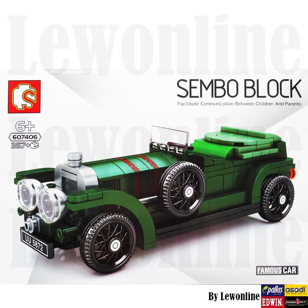 SEMBO Famous Classic Car Series Building Blocks Old Vehicle Bricks ...