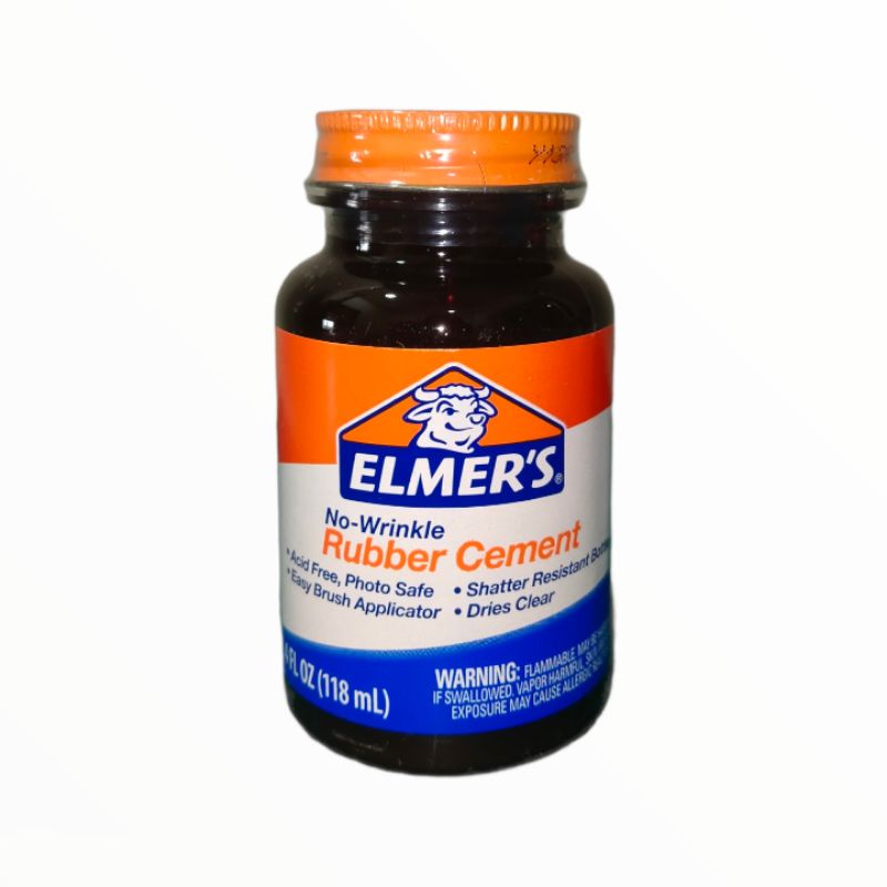 Elmer's Rubber Cement, Clear - 4 oz bottle