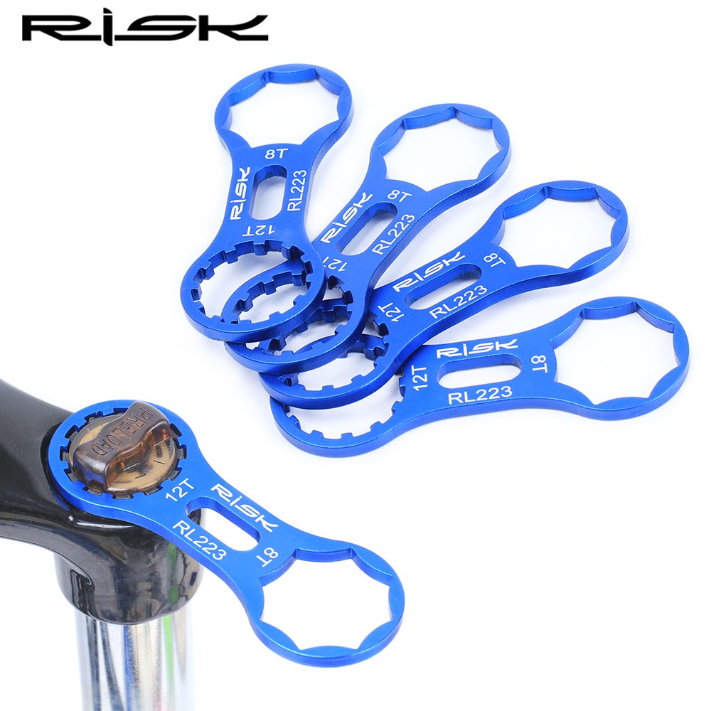 RISK Aluminum Bicycle Front Fork Repair Tool For SR Suntour XCR/XCT/XCM/RST  MTB Bike Front Fork Cap Wrench Disassembly Tools
