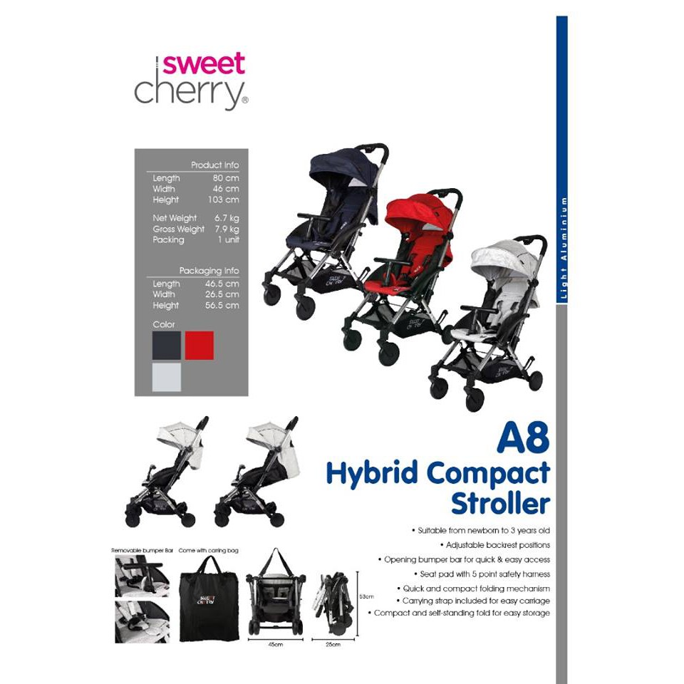 Sweet Cherry A8 HYBRID COMPACT STROLLER Shopee Malaysia