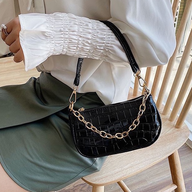 mini ALLIGATOR SLING BAG women ELEGATOR HANDBAG vintage BEG TANGAN