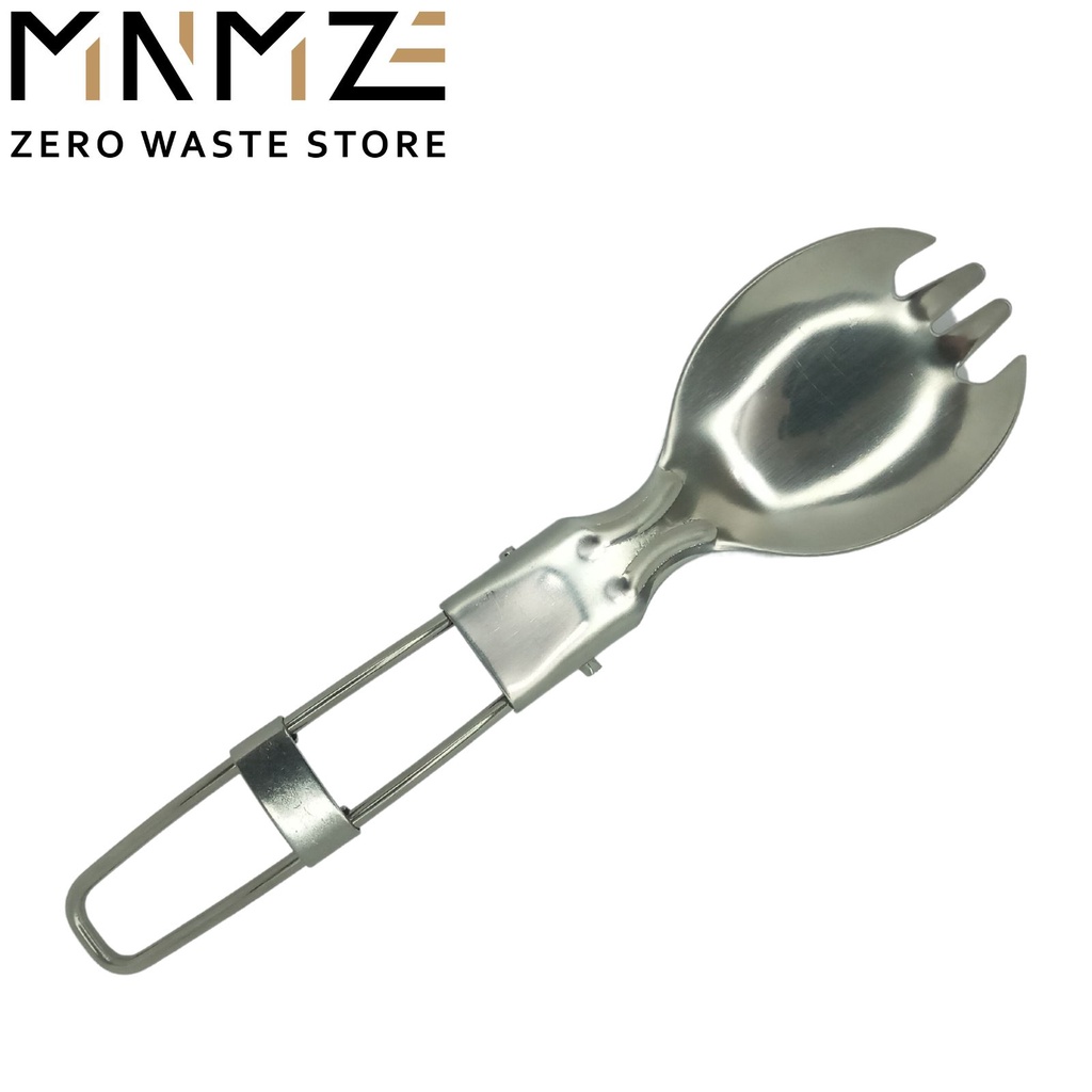 Foldable Metal Spork (Stainless Steel) Shopee Malaysia
