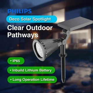 PHILIPS LED Solar Lawn Spotlight | IP65 Weatherproof Solar Lampu Taman  (Warm White 3000K)