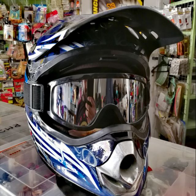 Goggle Helmet Scrambler Motocross Shopee Malaysia
