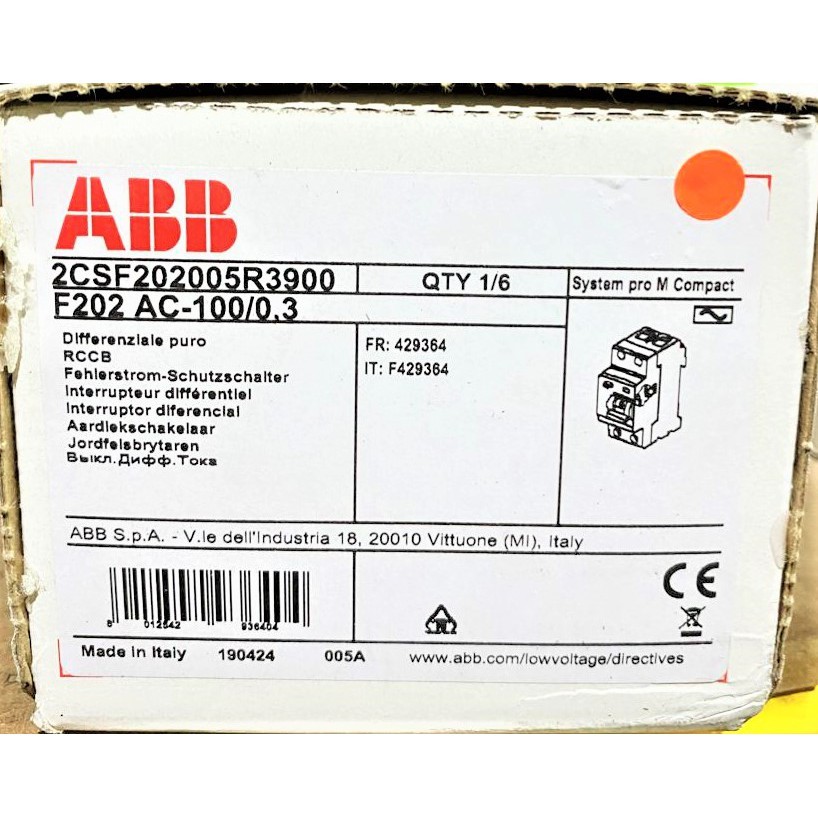 ABB F202 RCCB/ELCB F202 AC-100/0.3 | Shopee Malaysia