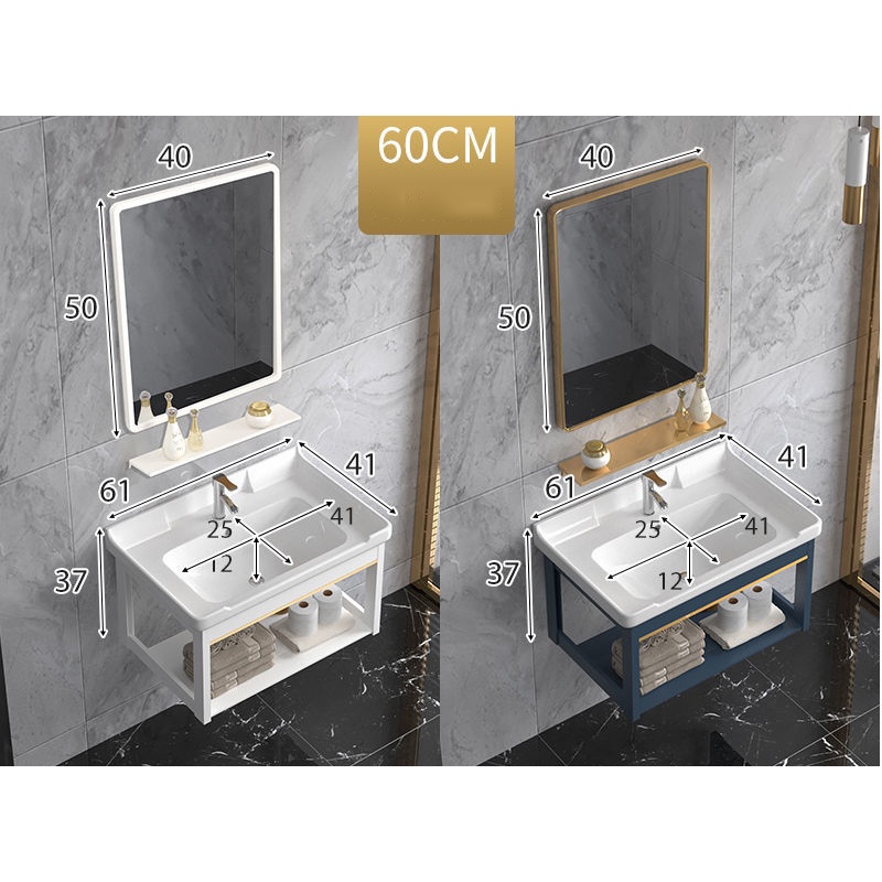 Space aluminum alloy bathroom cabinet combination wash hand wash basin ...