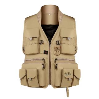 Waterproof Pisfun New Fishing Vest Outdoor Hiking Hunting Multi Pocket Vest  Waistcoat Men Fishing Jackets