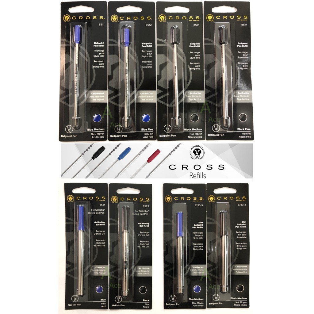 CROSS Pen Refill [Rolling Ball/Sp/Gel/Chemical/Slim] Quantity 1 Piece