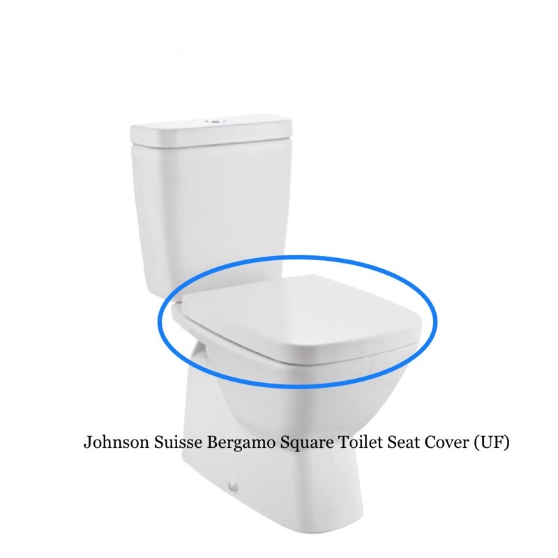 Original Johnson Suisse Bergamo Square Soft Close Toilet Seat