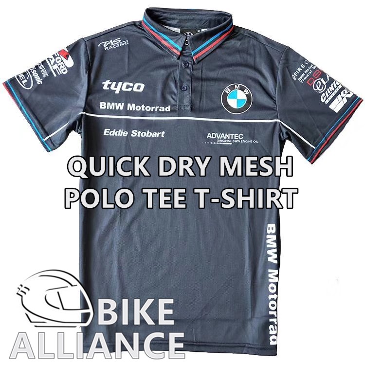 CLEAR STOCK BMW TYCO QUICK DRY MESH BREATHABLE SHORT-SLEEVED POLO TEE ...