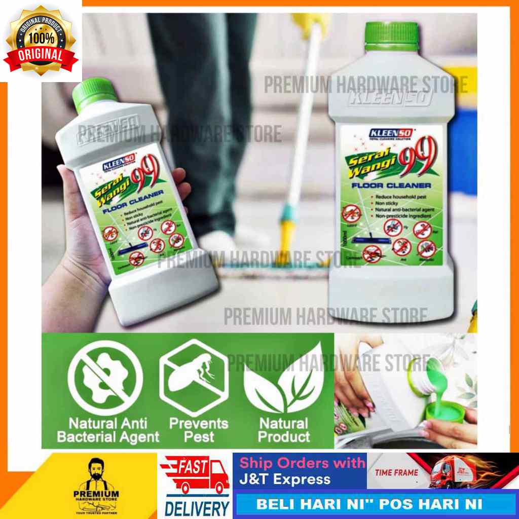 Kleenso Serai Wangi 99 Floor Cleaner 900g Anti Bacteria Lemongrass