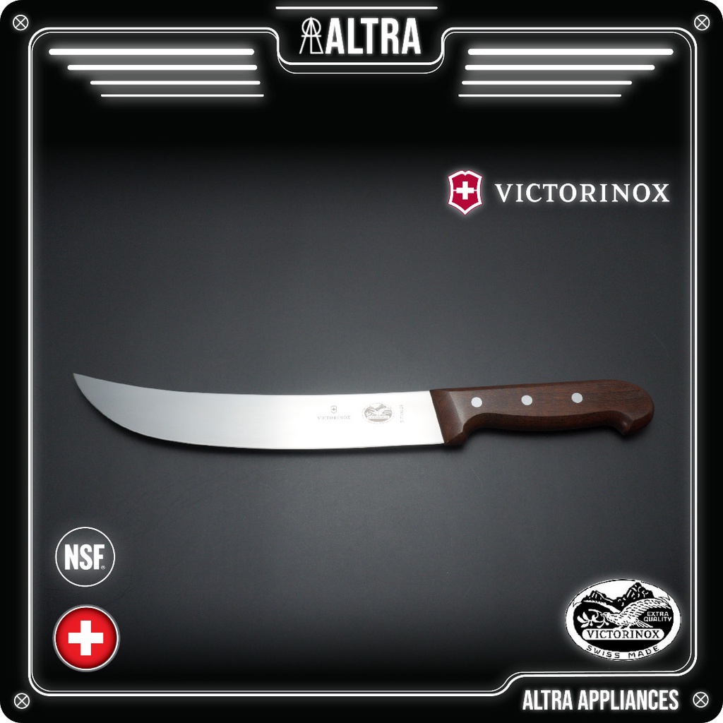 Victorinox 10" Cimeter Steak Knife / Butcher Knife w Maple Handle