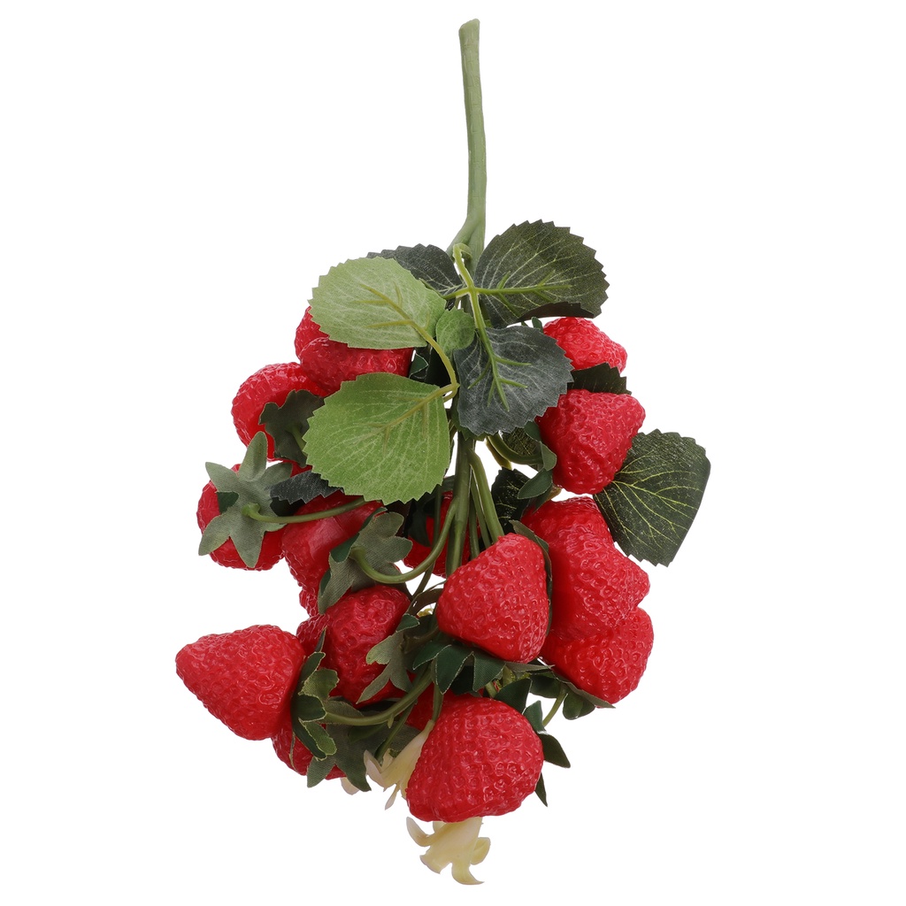 Lifelike Red Strawberry Decoration Fake Fruit Party Photography Props ...