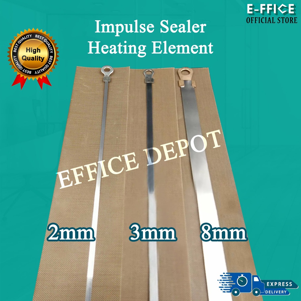 Effice Depot - 2mm 3mm 8mm Impulse Sealer Heating Element & Cloth ...