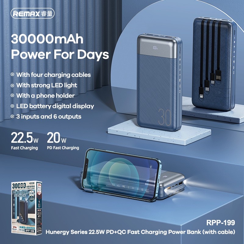 Remax RPP-199 30000mAh/RPP-200 50000mAh Hunergy Series 22.5W PD+QC ...