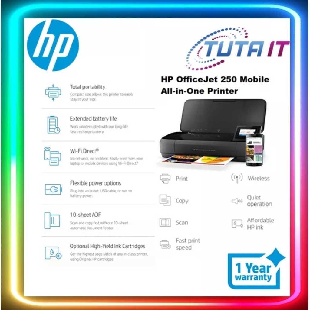 Ready Stock]HP OfficeJet 250 Mobile All-in-One Printer | Shopee Malaysia