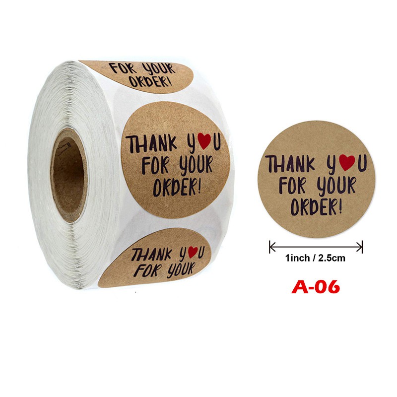 🇲🇾500pcs/roll Thank You Birthday Party Quality Seal Label Scrapbook ...