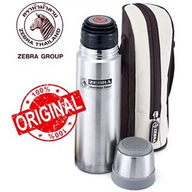 ZEBRA S/STEEL PRIMA VACUUM FLASK PRIMA II (0.35LT/0.8LT/1.0LT) Shopee