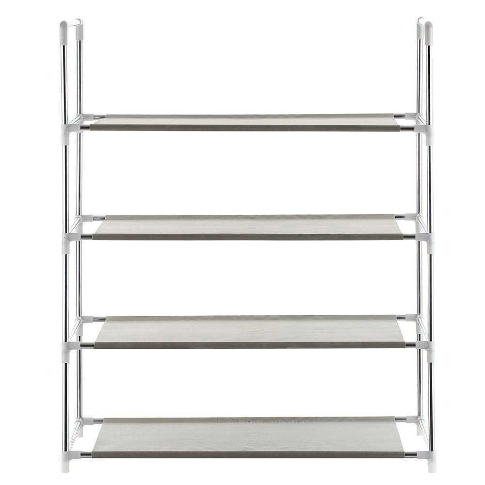 4-Tier Shoe Rack Shoe Tower Shelf Storage Organizer Cabinet Stackable ...