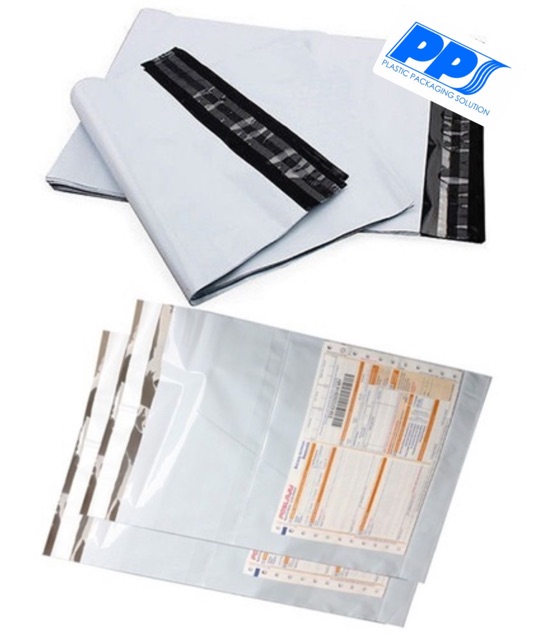 100pcs Courier bag with pocket design l PLASTIK POS ADA POKET Parcel ...