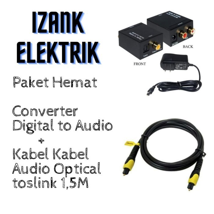 DIGITAL OPTICAL TO RCA AUDIO converter splitter + OPTICAL toslink AUDIO ...