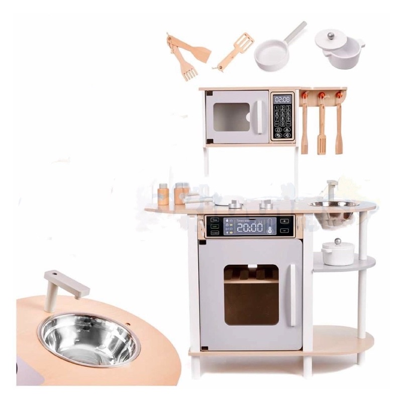 Wooden Kitchen Playset Play toy Kitchen Toys / Mainan Dapur Kanak ...