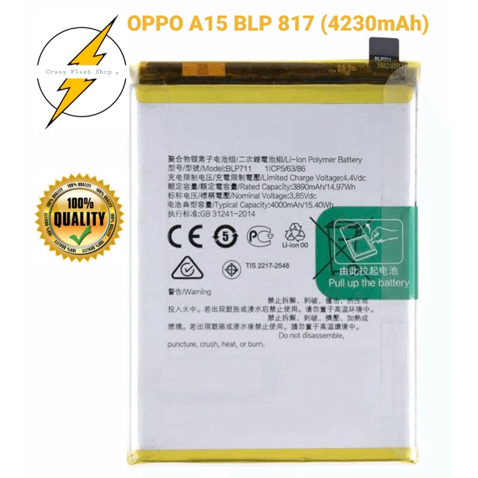 OPPO A15 /A15s /A16k BATTERY BATERI BLP817 (4230 mAh) | Shopee Malaysia