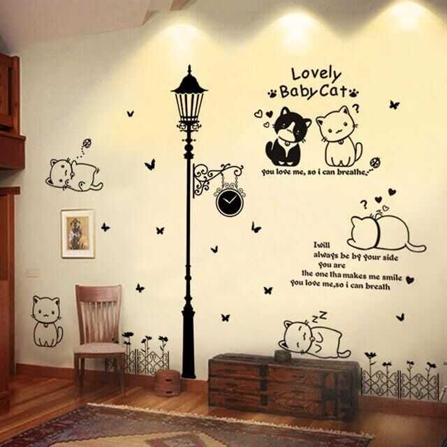 Stok Sedia-Pelekat Dinding Hangat Kreatif Kreatif Hiasan Bilik Tidur ...