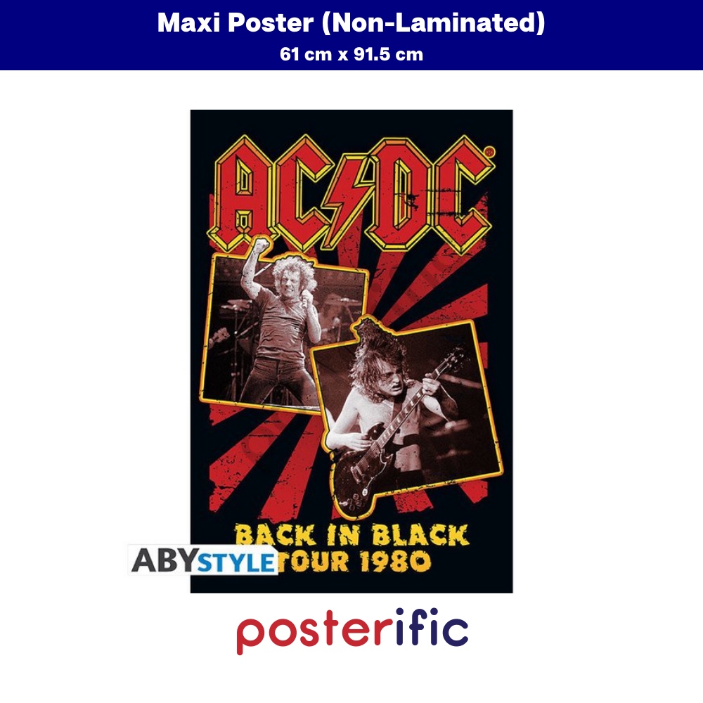 AC/DC (Back in Black) - Poster (61 cm X 91.5 cm) | Shopee Malaysia