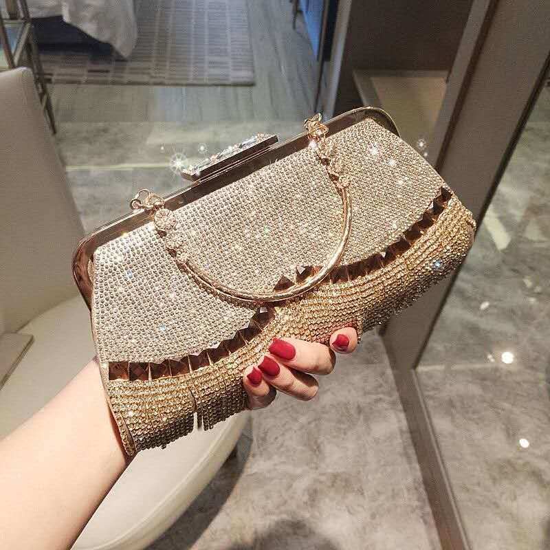 Hollow Rose Diamond Dinner Bag