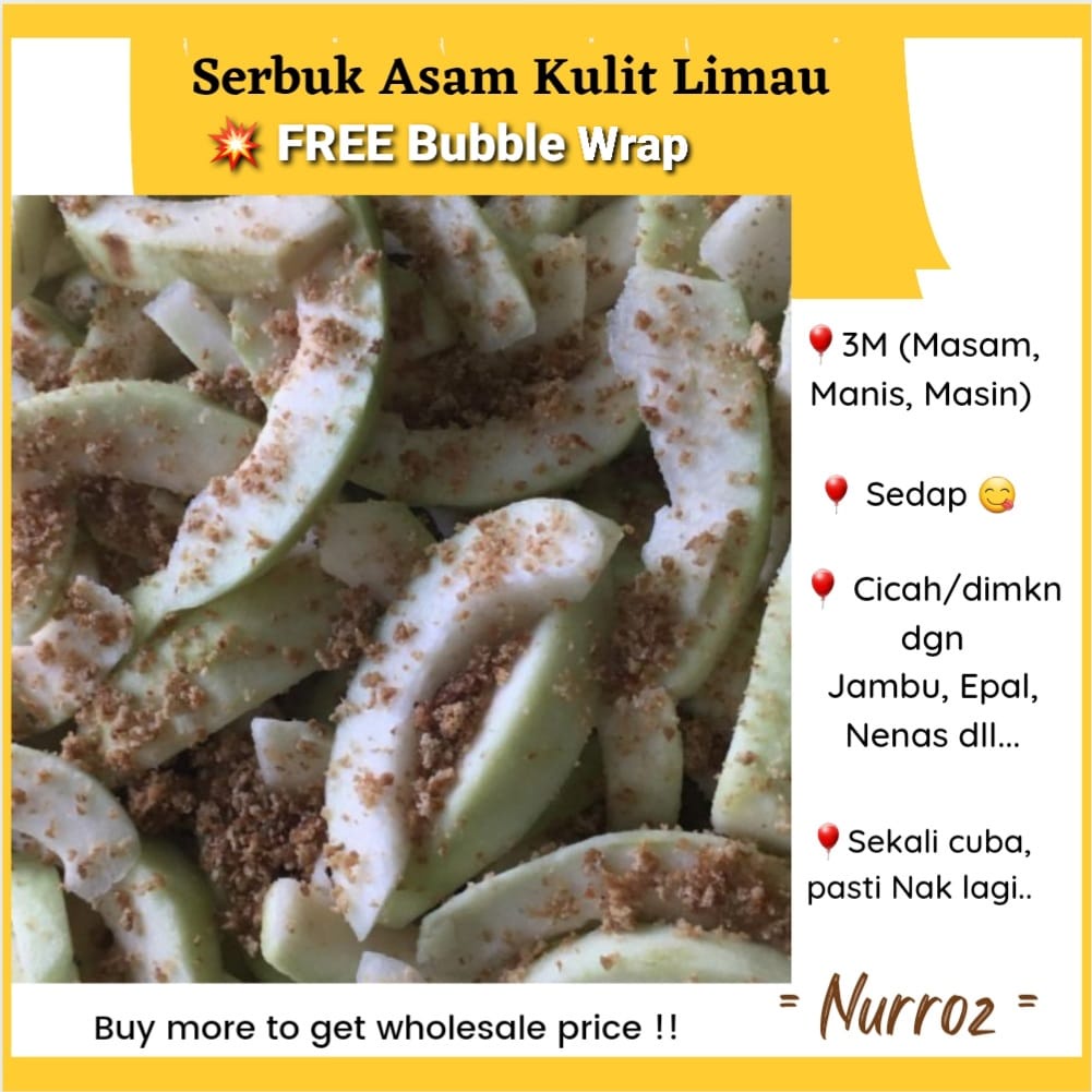 HOT GOOD QUALITY💥SERBUK ASAM KULIT LIMAU SEDAP byNURROZ|ASAM LIMAU|ASAM ...