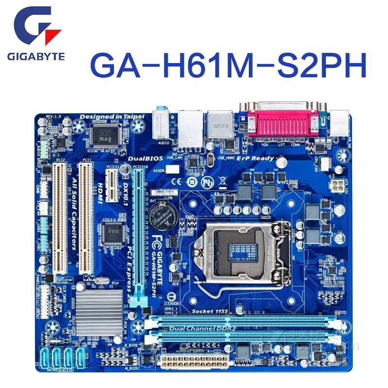 Gigabyte H61 motherboard GAH61MDS2 S1 D1 hd2 /H61Ms2ph DDR3 computer
