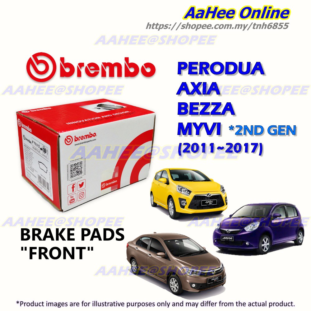 Brek Pad Depan Perodua AXIA BEZZA MYVI 2nd Gen Lagi Best ICON Original ...