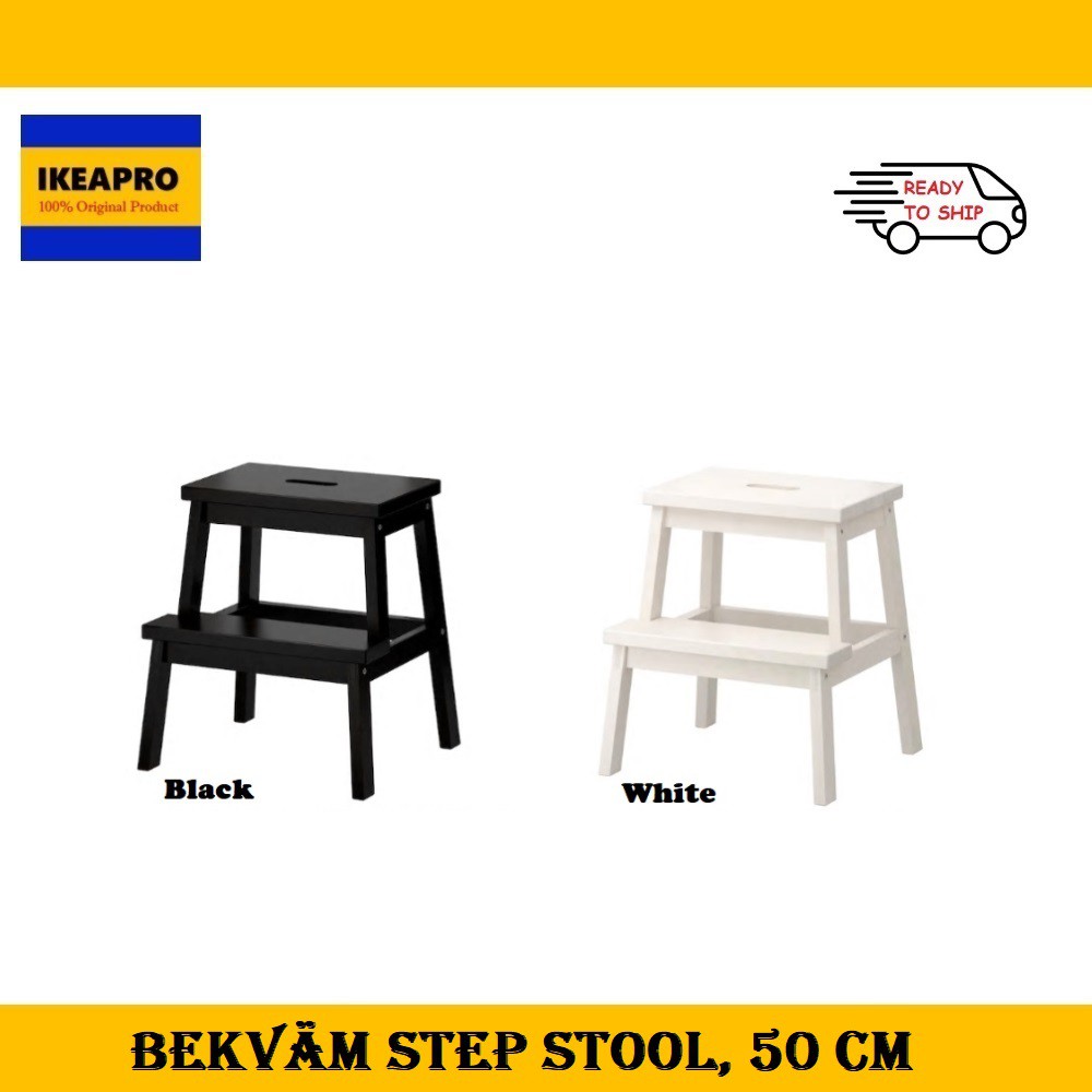 💥READY STOCK💥 IKEA BEKVAM Step Stool 50cm (Black / White) | Shopee Malaysia