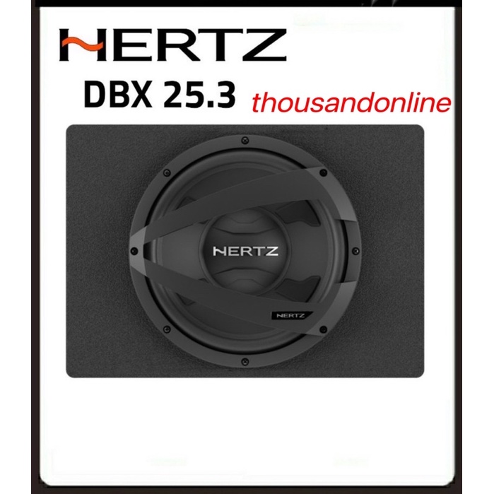 HERTZ DBX 25.3 10” CAR SUBWOOFER WITH CARPETED BOX ENCLOSURE Shopee
