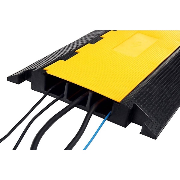 Cable Protector Ramp, 3 Channel Hump Ramp Rubber Size: 900mmL x 500mmW ...