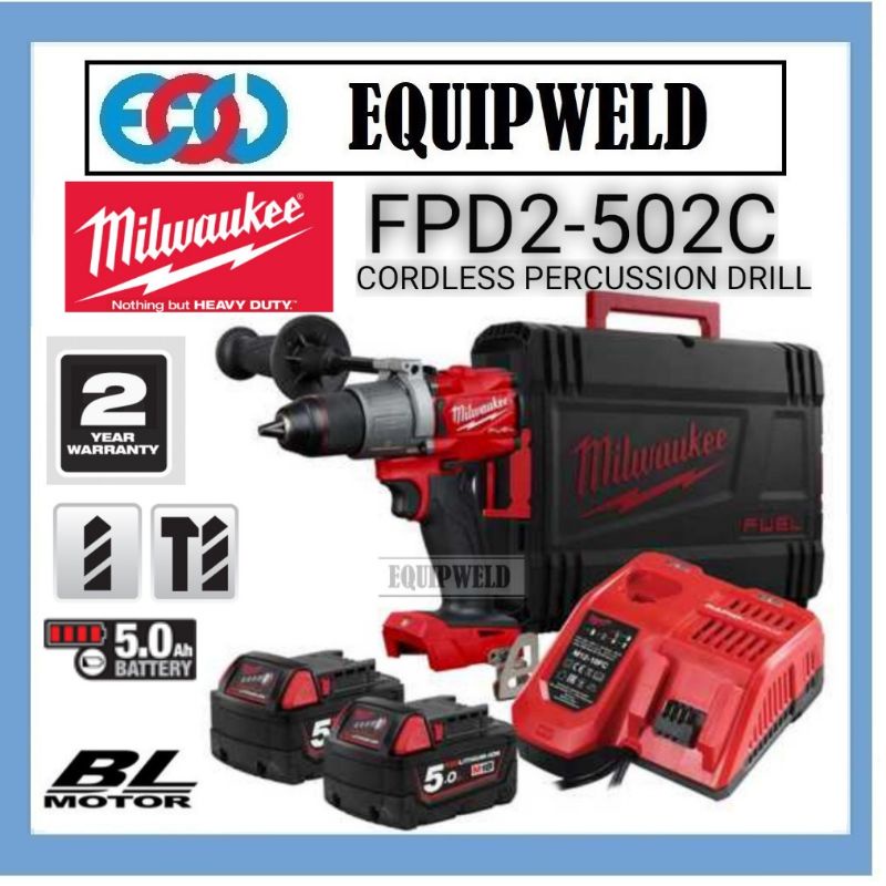 MILWAUKEE M18 FPD2 502C GEN 3 FUEL 13MM CORDLESS PERCUSSION DRILL