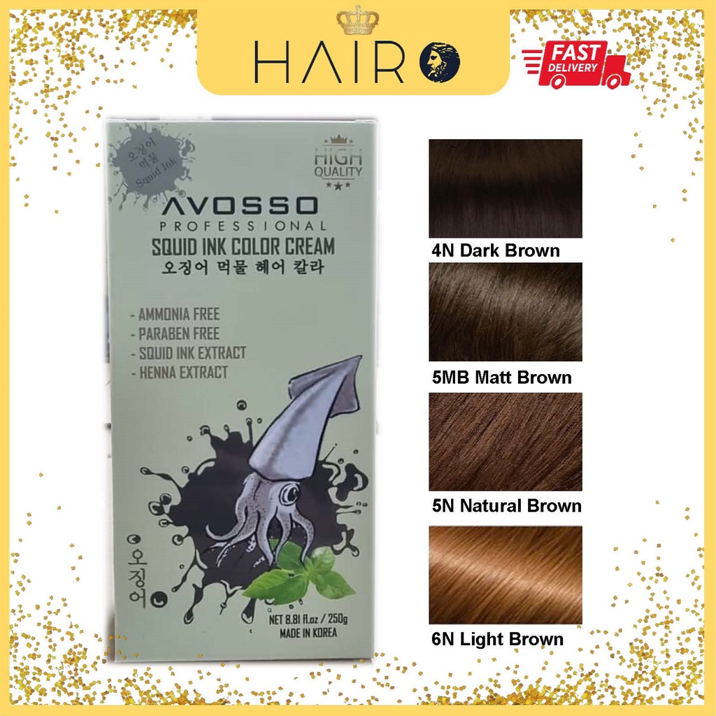 Avosso Professional Squid Ink Color Cream 2x250g (Made in Korea ...
