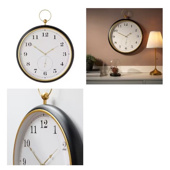 KUTTERSMYCKE Wall clock / Gold black, 46 cm Shopee Malaysia