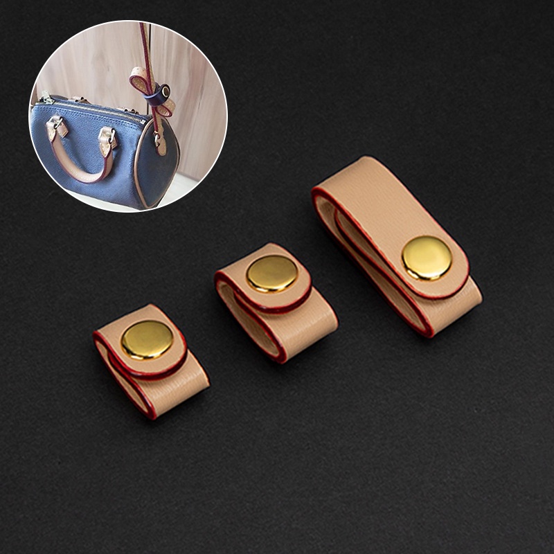 PU Leather Handles Fixed Buckle Bag Strap Adjustment Hook Shorten Fixed