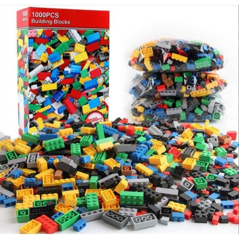 1000 PCS Mix Building Blocks Lego Compatible Bricks Block Kids Toy Toys Shopee Malaysia