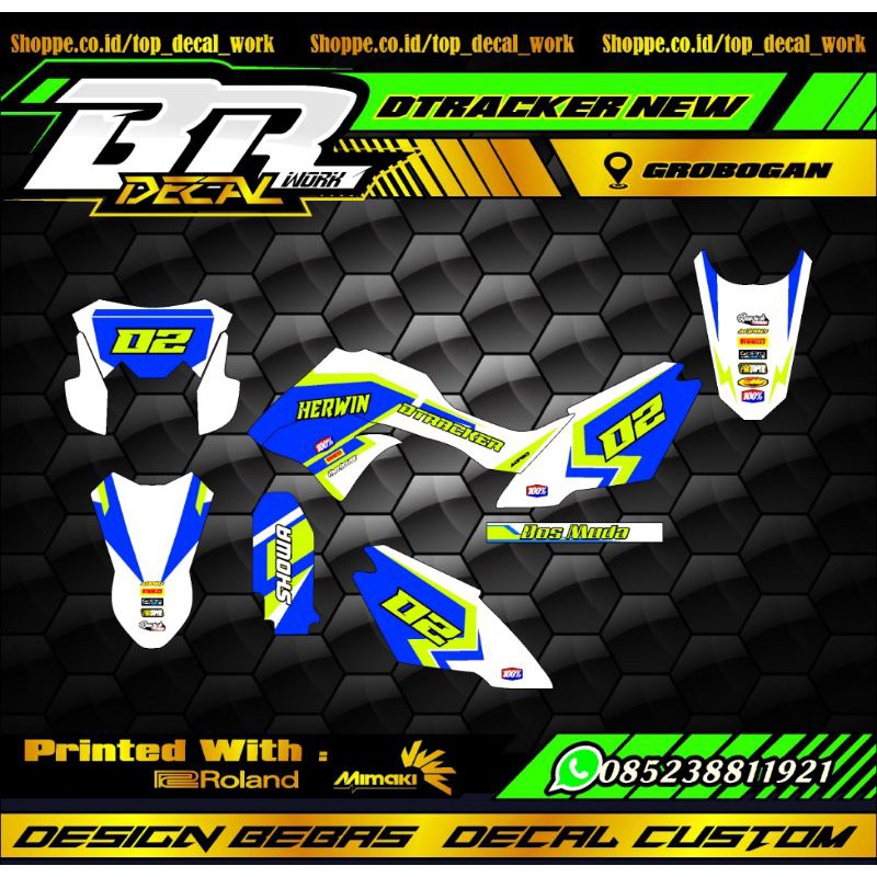 New 2016dtracker Motorcycle DECAL STICKER Design Can Request | Shopee ...