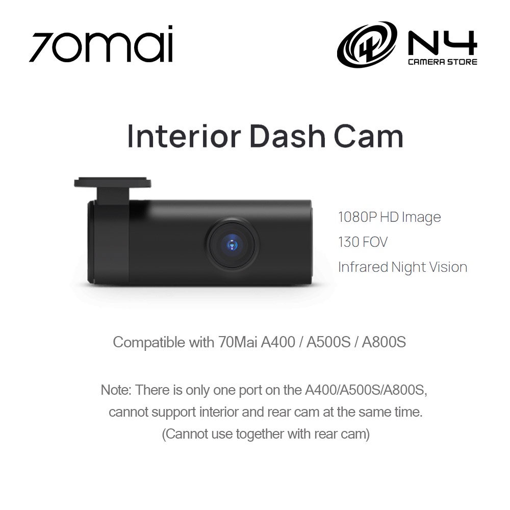 70mai Interior Cam only for A400 / A500S / A800S FC02 (Cannot use ...